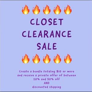 🔥CLOSET CLEARANCE SALE🔥